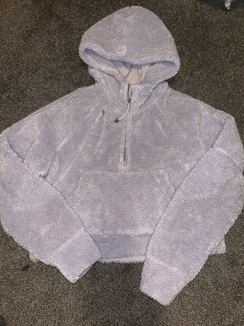 Lululemon Oh So Sherpa Half Zip Hoodie xs/s Hooded Fleece Pullover lilac
